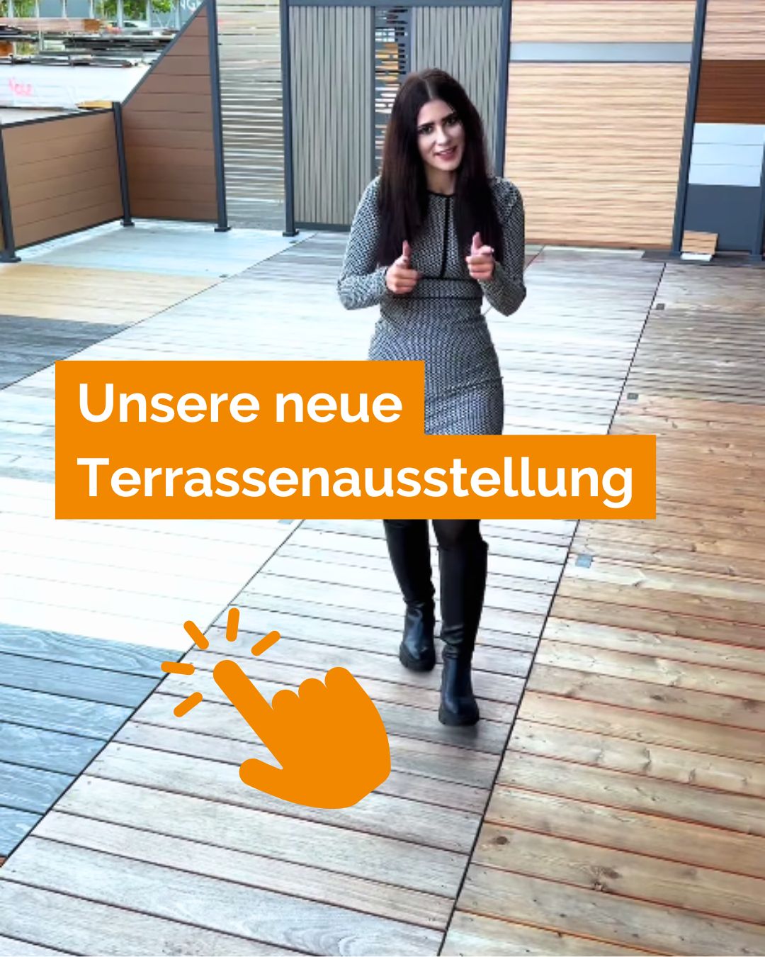 Bild Vanessa Schön in Terrassenausstellung beim Schön Holzhandel